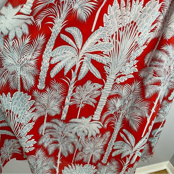 Talbots Floral Oasis Palm Voile Fit & Flare Midi Dress - Picture 8 of 13